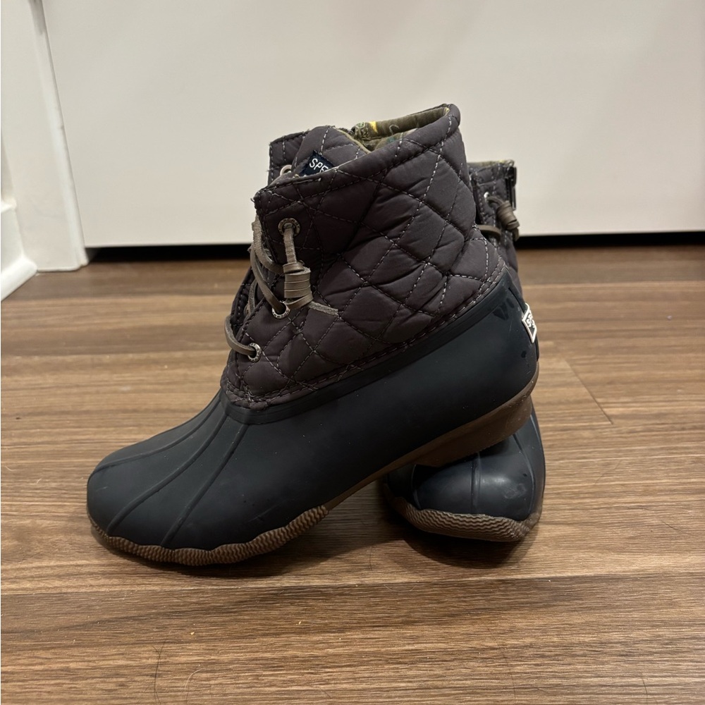 Sperry Women’s Gray Duck Boots, Size 7.5, Waterproof